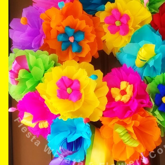 Summer Front Door Wreath Make Your Friend Smile, Birthday, Celebration - Picture 3 of 5